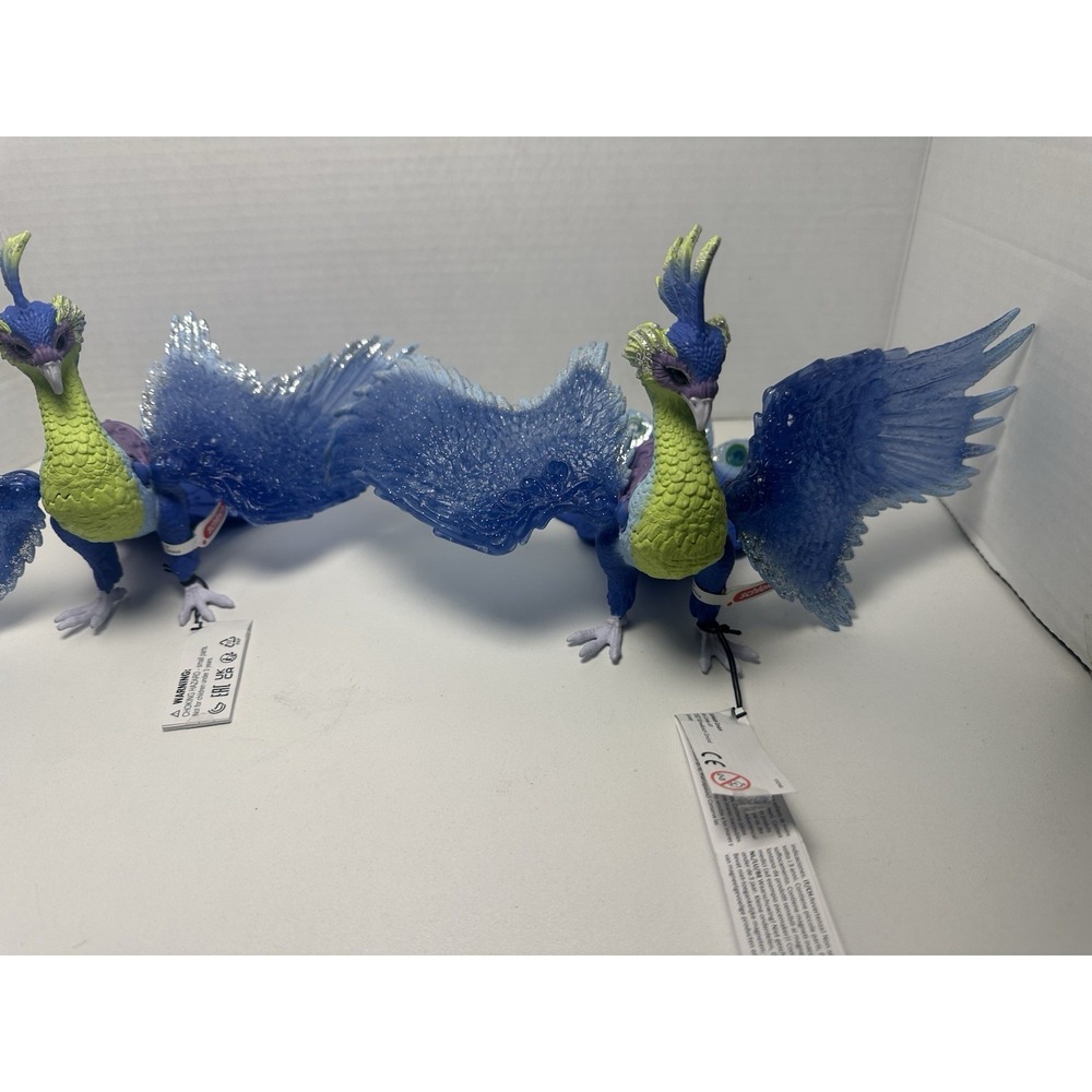 Schleich Bayala Magical Peacock Bird Toy Movable Wings Set of 2 70494